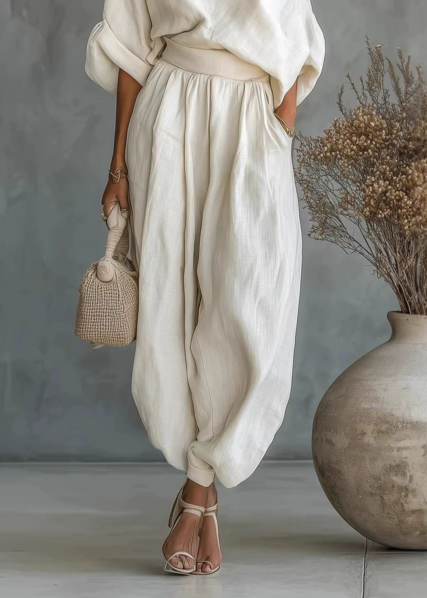 Keane Linen One Shoulder Pants Set