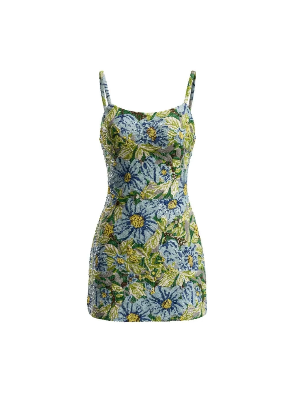 Keiran Spaghetti Sequin Mini Dress