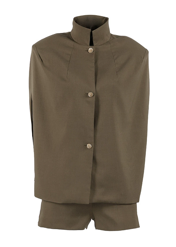 Iezabel Cape Sleeve Shorts Set