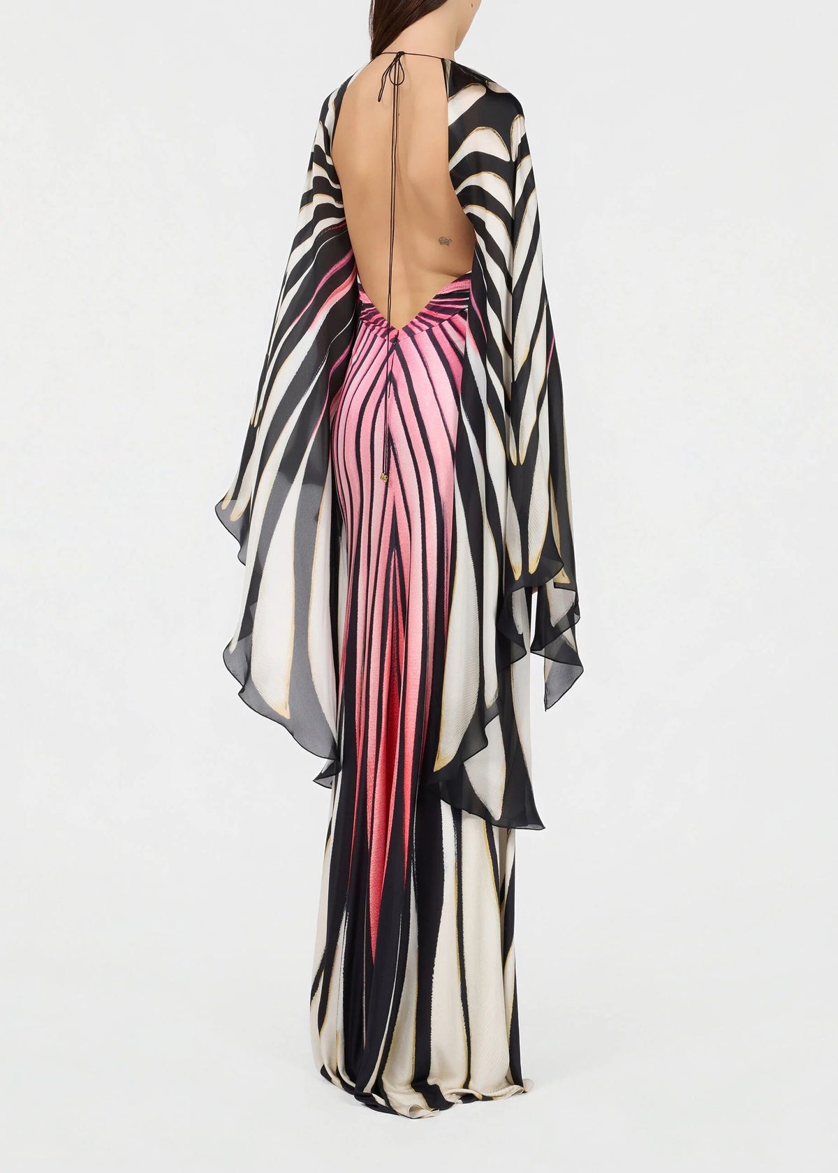 Kender Batwing Sleeve Print Maxi Dress