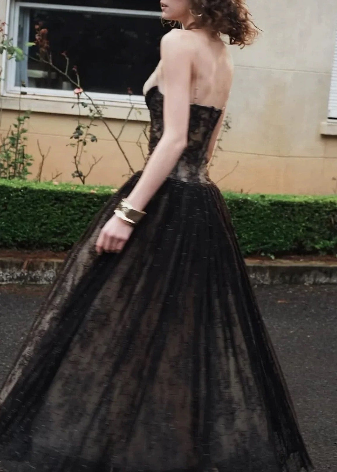 Henrika Spaghetti Lace Maxi Dress