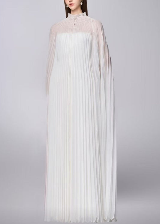 Imaculada Cape Sleeve Ruch Maxi Dress