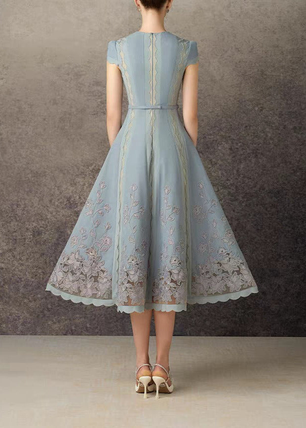Kadeem V Neck Floral Flared Midi Dress