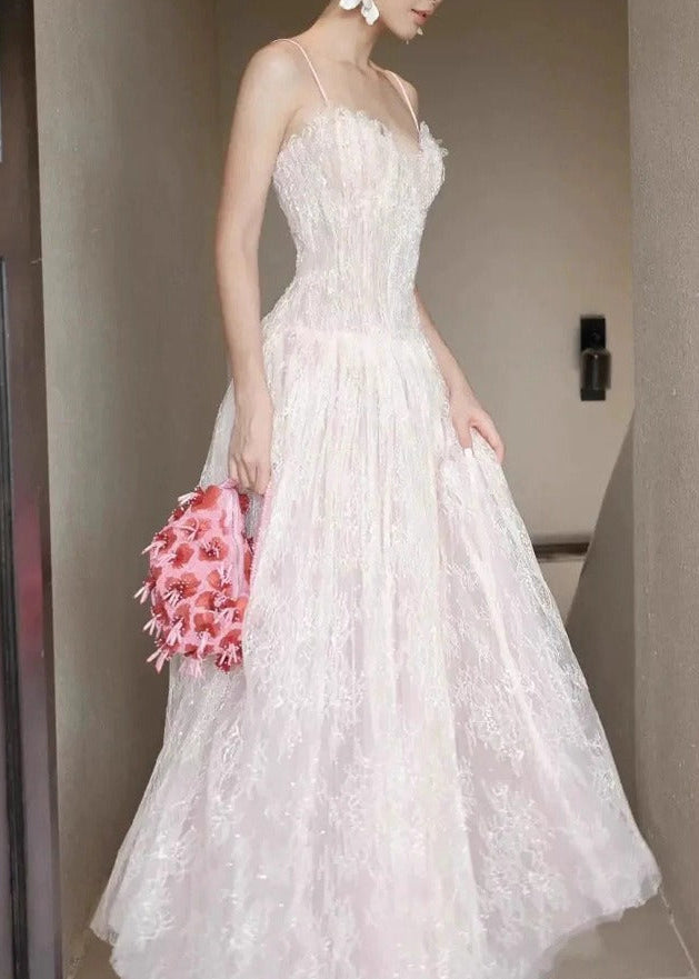 Ionel Spaghetti Lace Maxi Dress