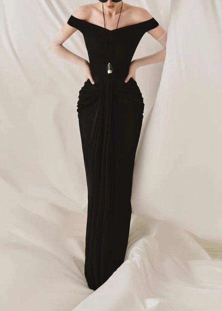 Inka Off Shoulder Ruch Maxi Dress