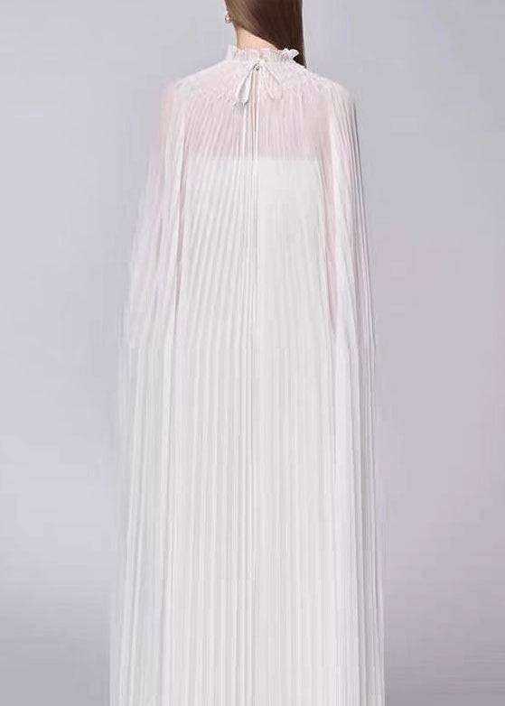 Imaculada Cape Sleeve Ruch Maxi Dress