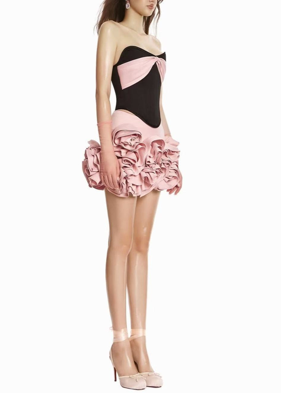 Isidoro Strapless Ruffle Skirt Set