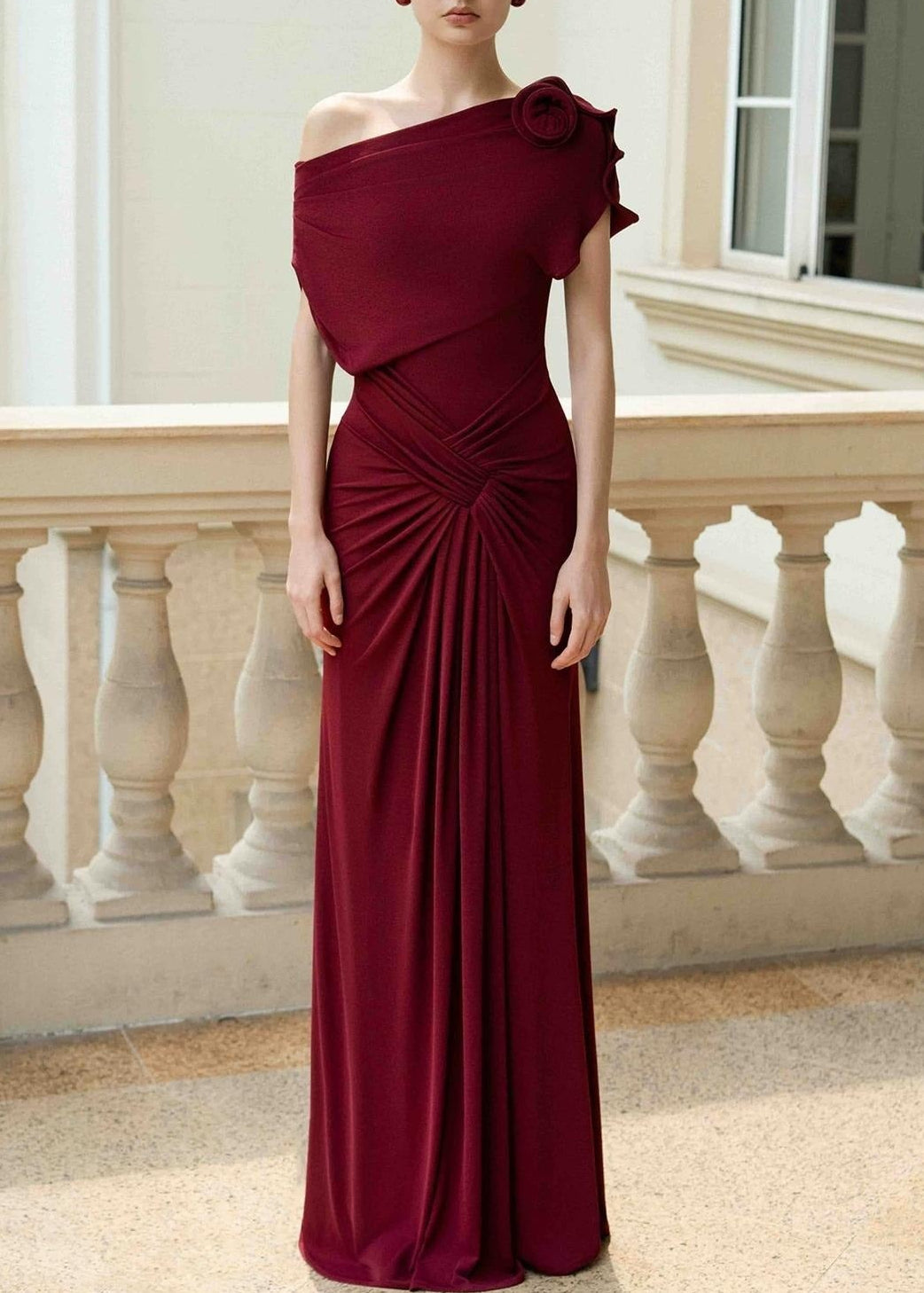 Ioane Flower Ruch Maxi Dress