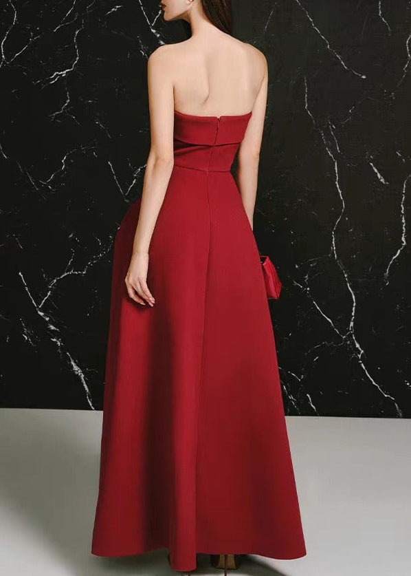 Januarius Strapless Asymmetric Maxi Dress