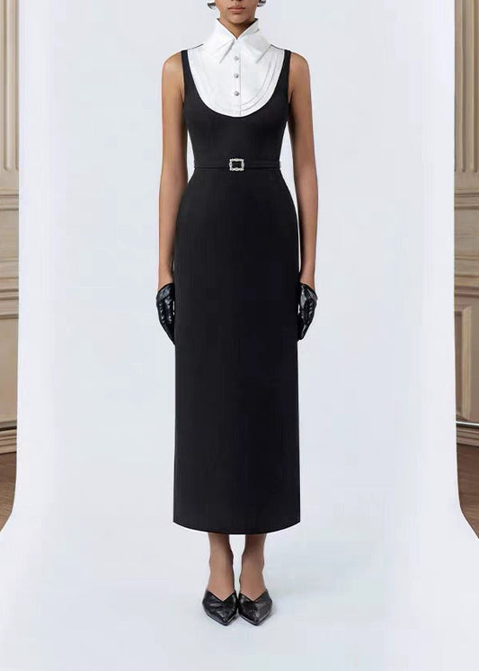 Kajsa Sleeveless Colorblock Maxi Shirt Dress