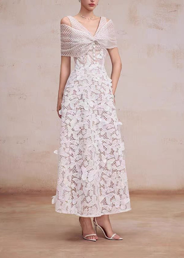 Hartwig Lace Butterfly Maxi Dress