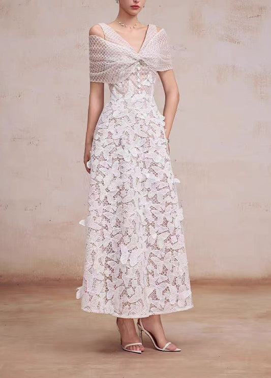 Hartwig Lace Butterfly Maxi Dress