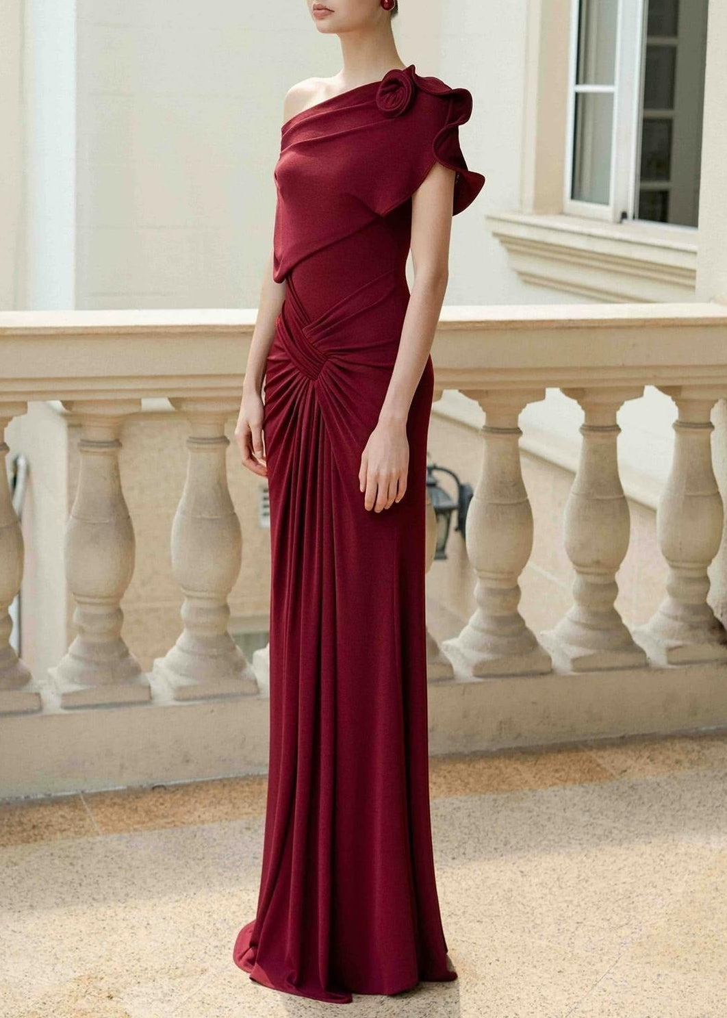Ioane Flower Ruch Maxi Dress