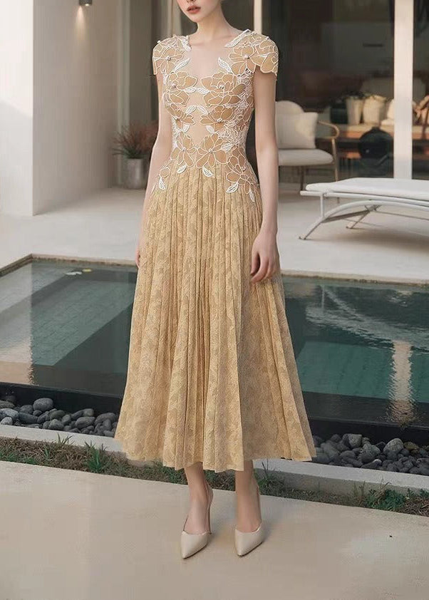 Irmtraut Floral Mesh Maxi Dress