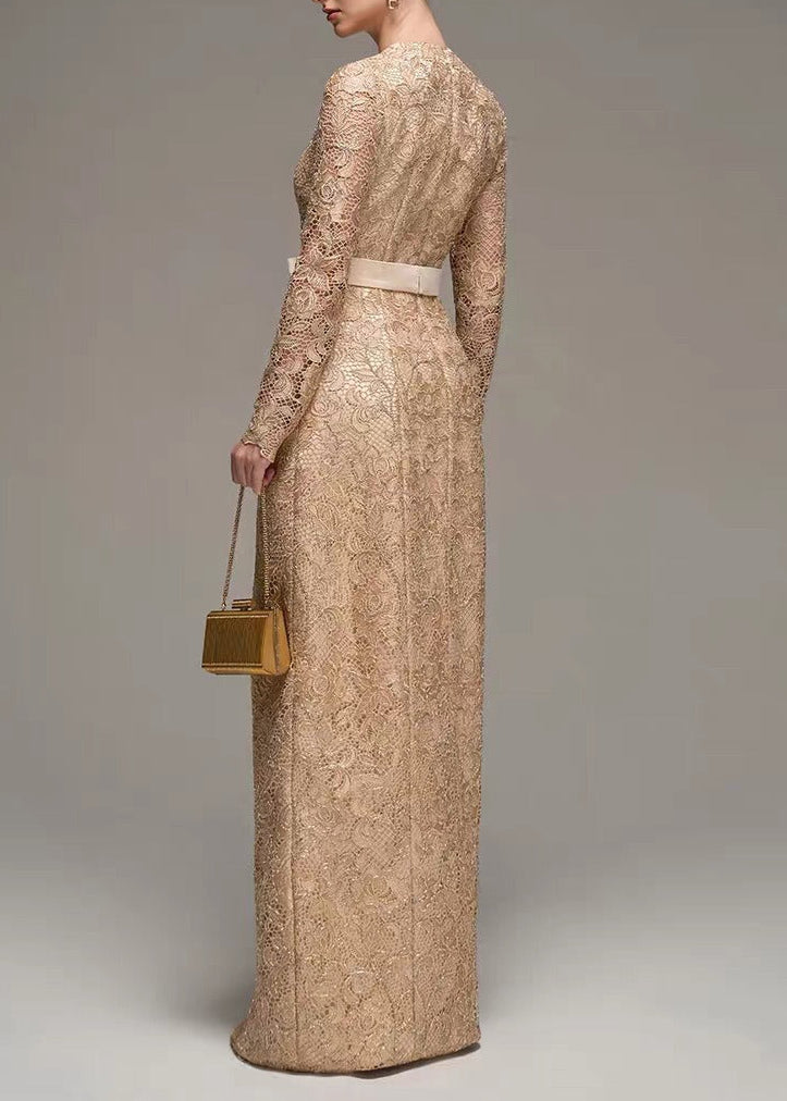Feidelm EmbellishedLace Maxi Dress