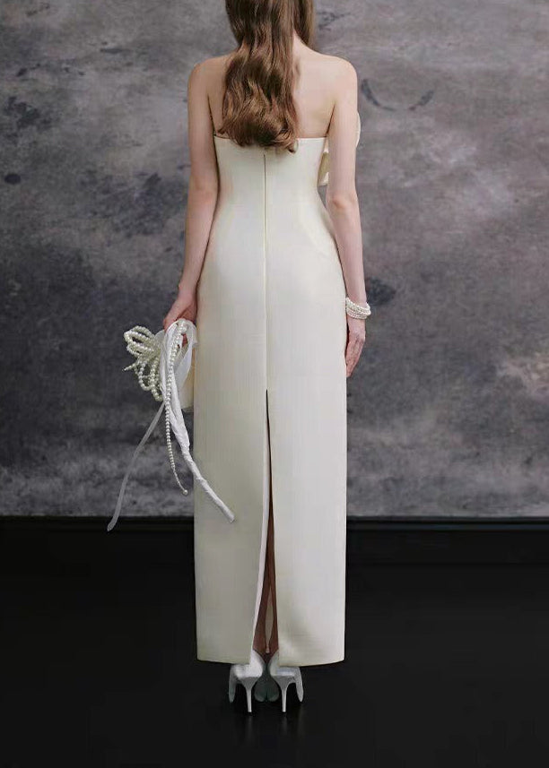 Herkus Strapless Flower Maxi Dress