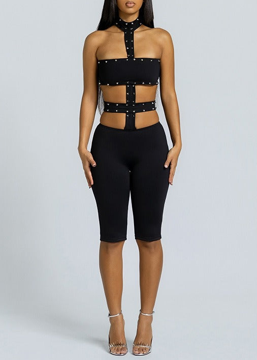 Felipinho Halter Neck Embellished Jumpsuit