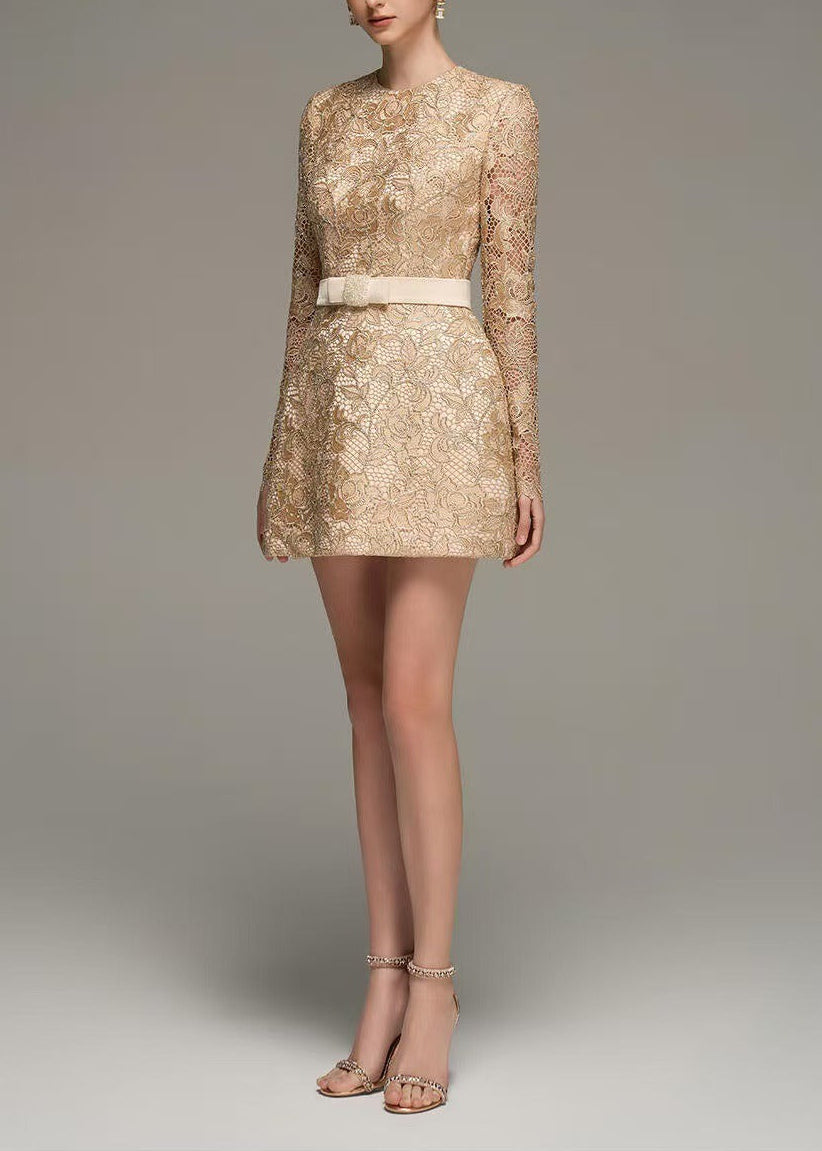 Henriikka Embellished Lace Mini Dress