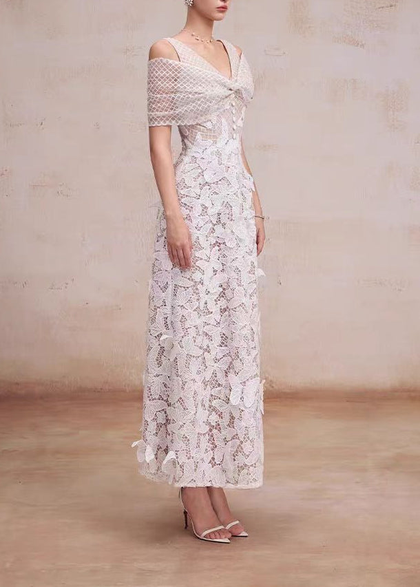 Hartwig Lace Butterfly Maxi Dress