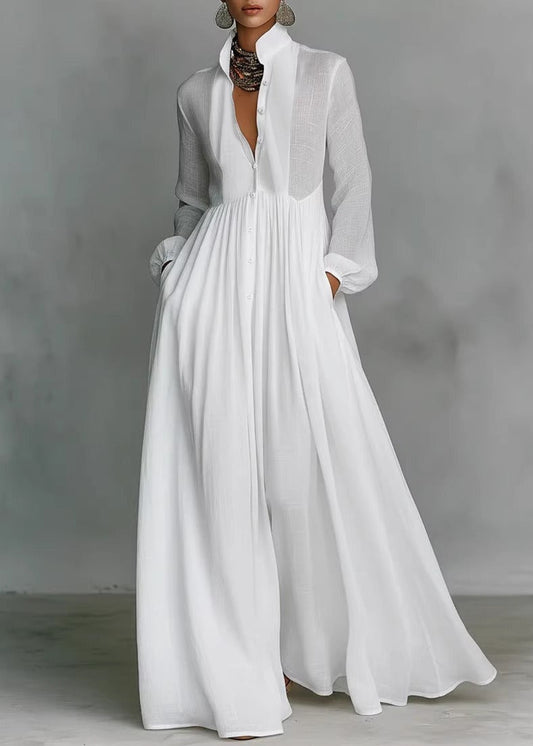 Flaithri Plunge Ruch Maxi Dress