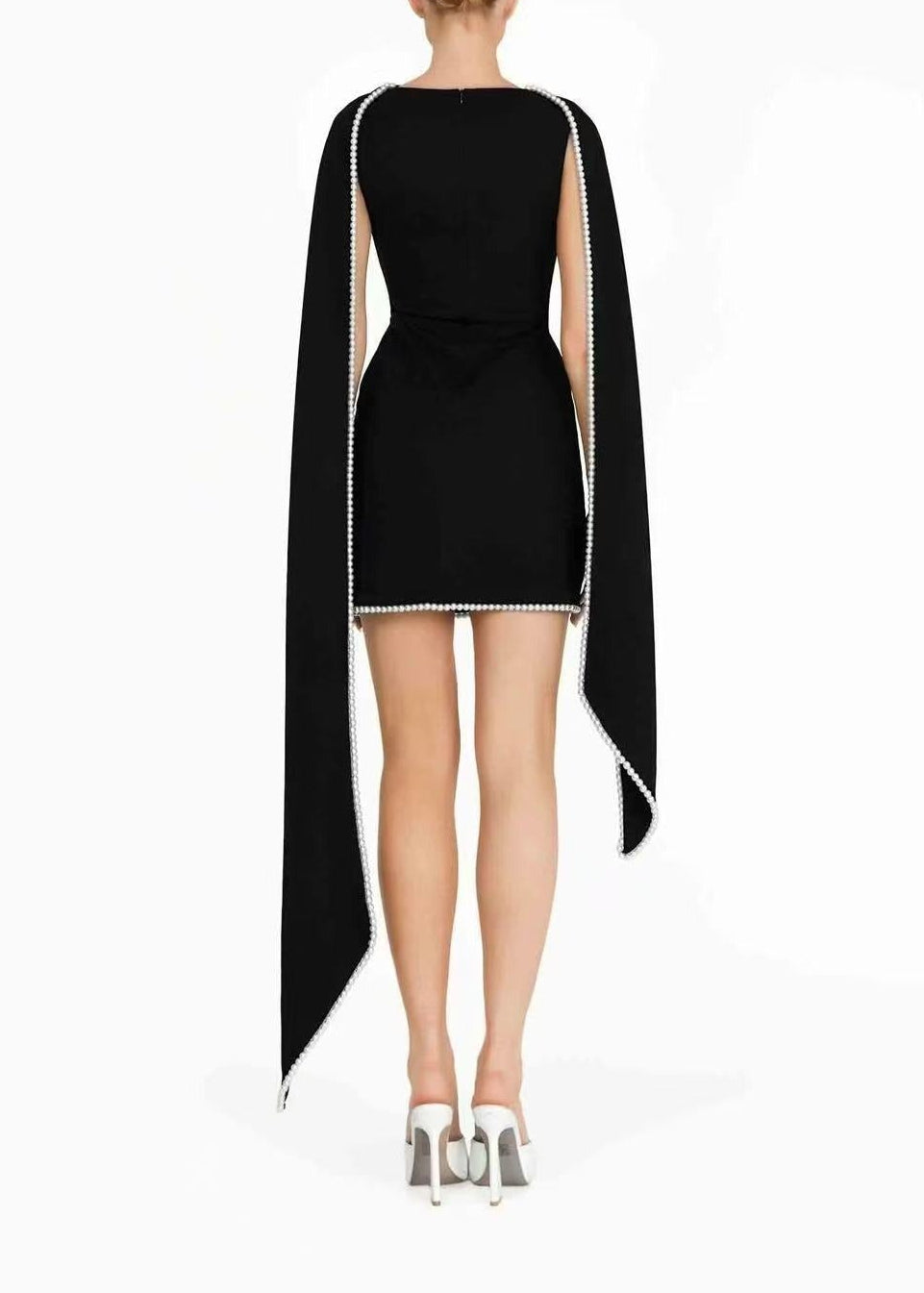 Femi Pearl Shawl Mini Dress