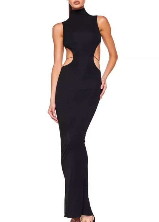 Endellion Sleeveless Backless Maxi Dress