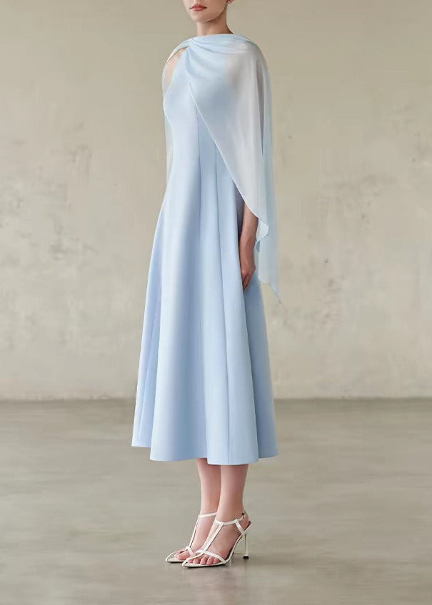 Hamidah Shawl Mesh Midi Dress