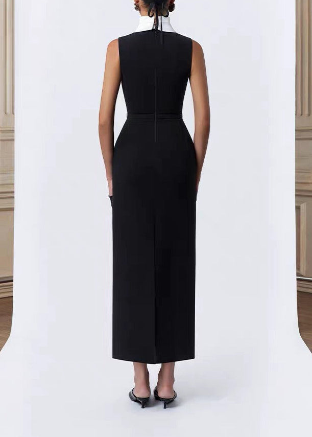 Kajsa Sleeveless Colorblock Maxi Shirt Dress