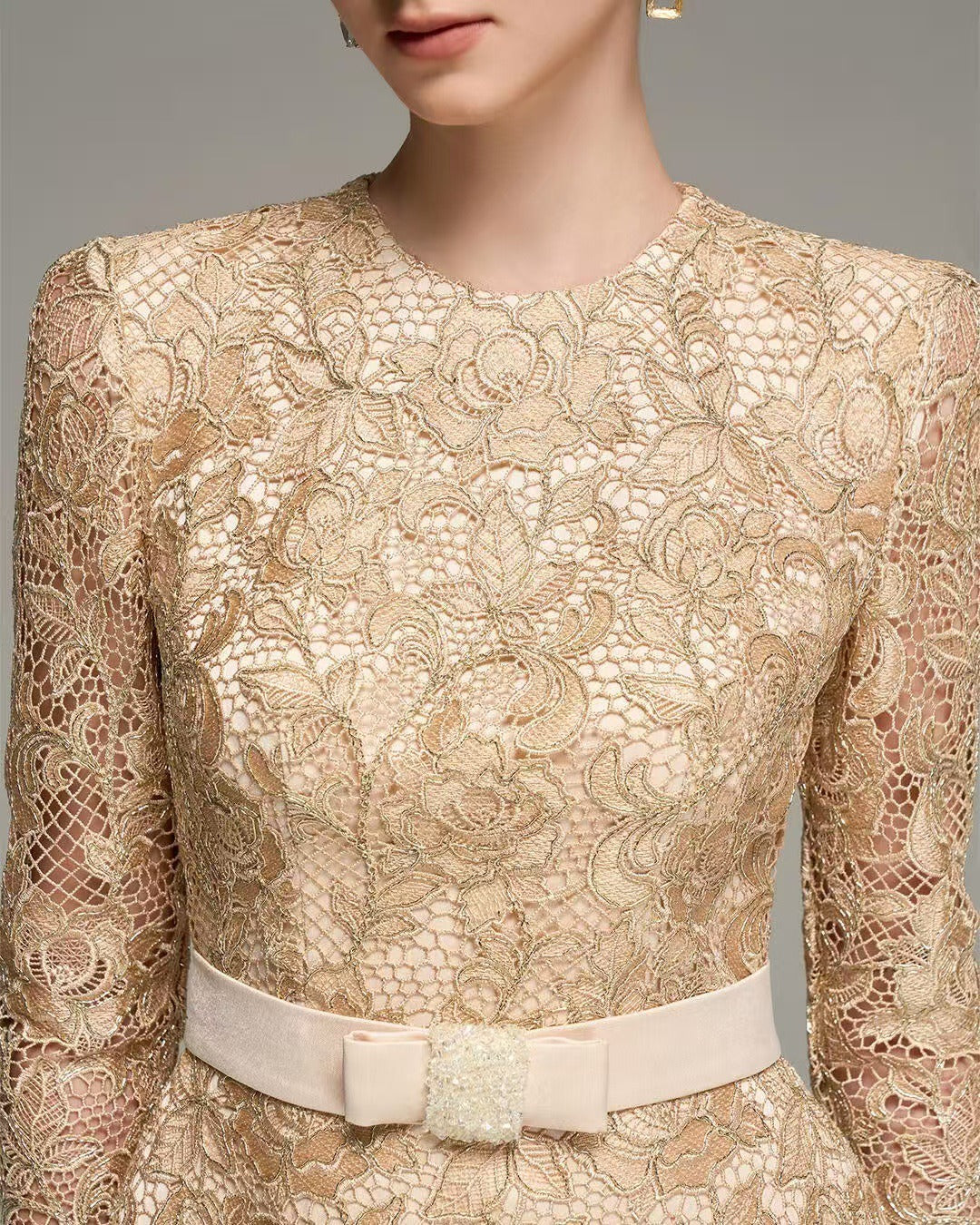 Henriikka Embellished Lace Mini Dress