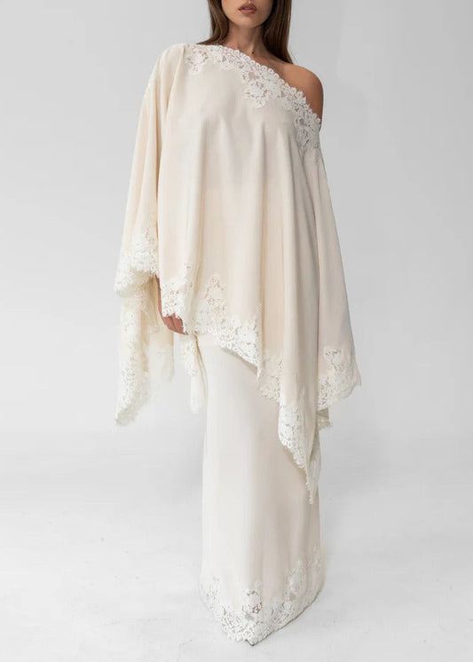 Eskender Shawl Lace Skirt Set