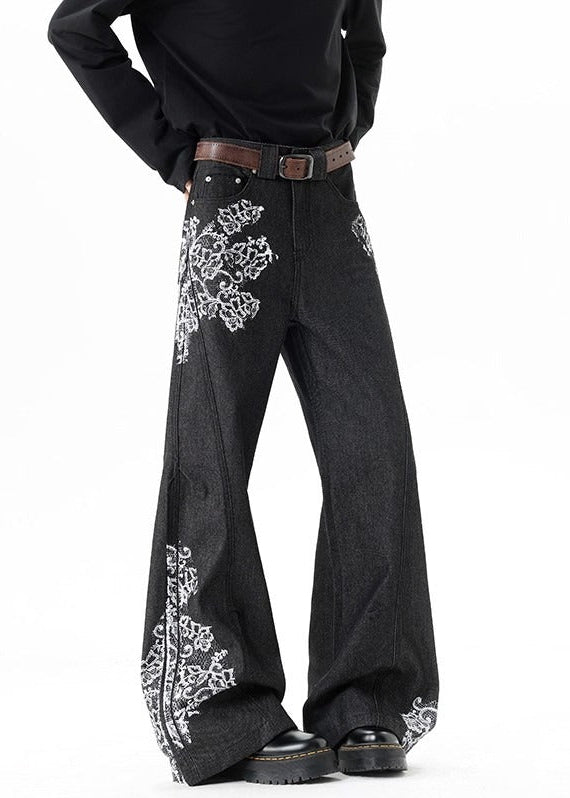 Ferdo Deconstruct Lace Barrel Jeans