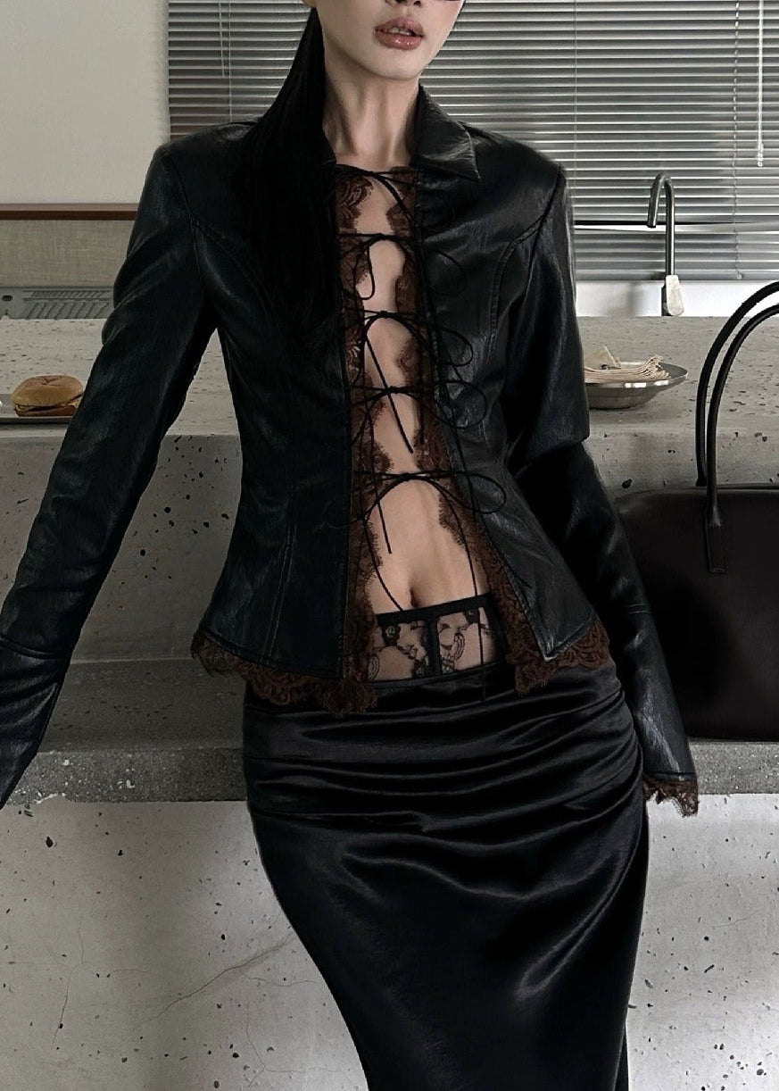 Erdem Lace Leather Top