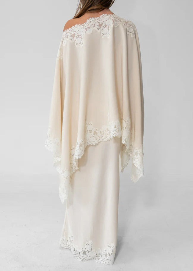 Eskender Shawl Lace Skirt Set