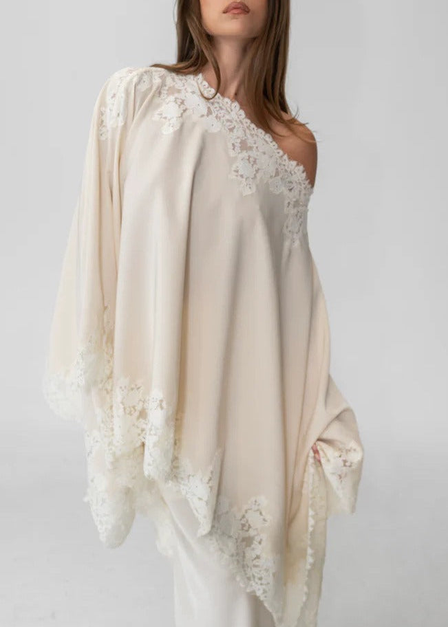 Eskender Shawl Lace Skirt Set