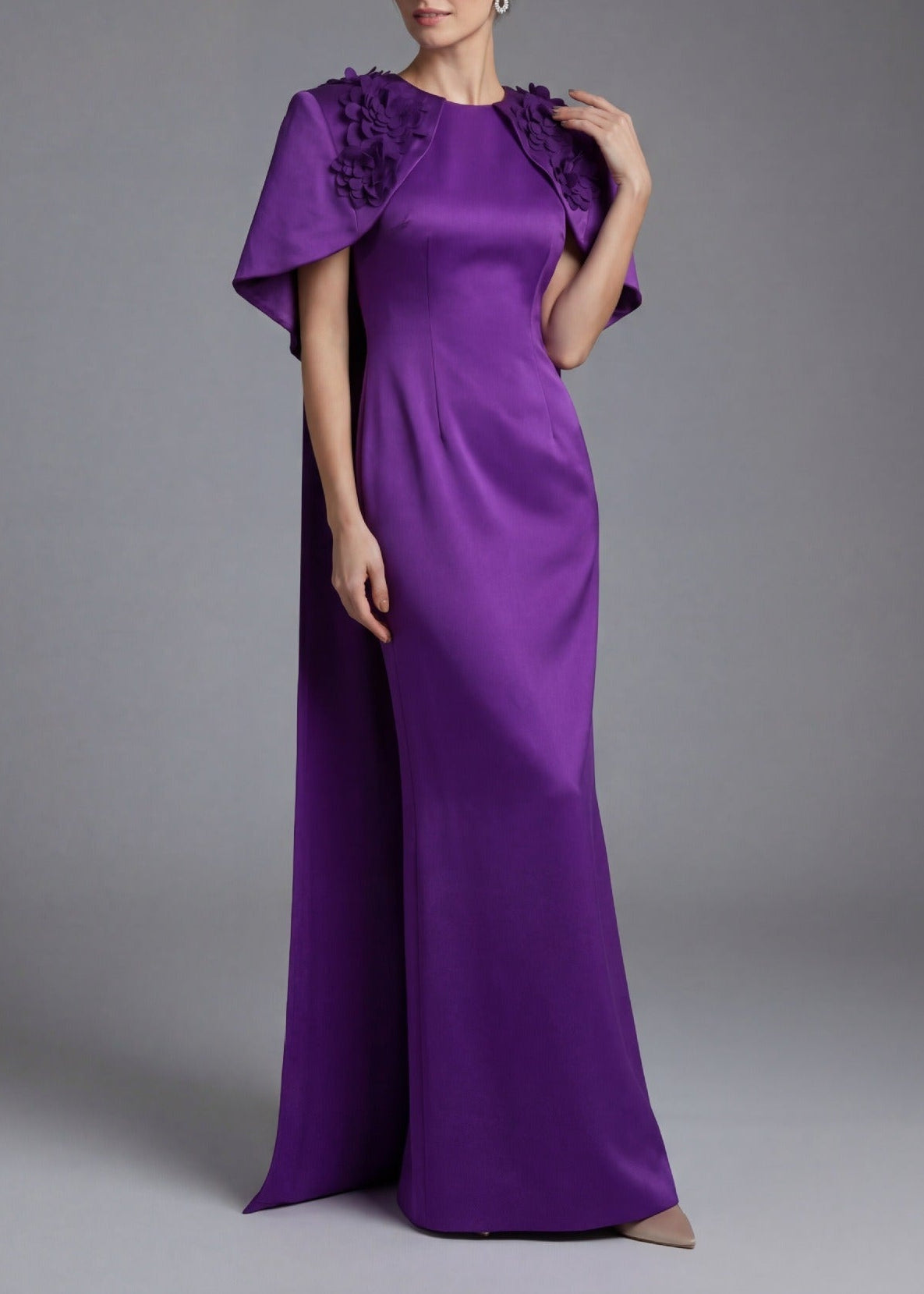 Fulco Flower Shawl Maxi Dress