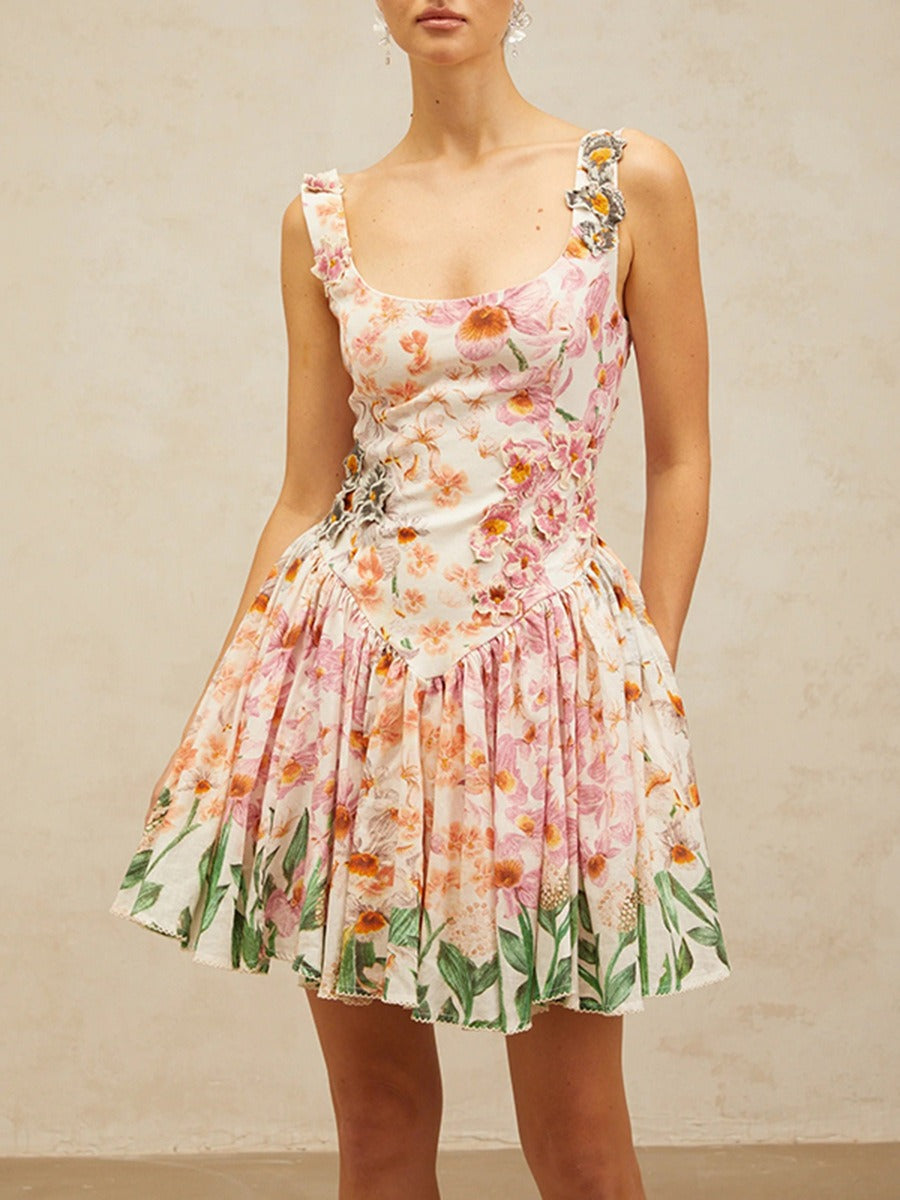 Hammond Floral Ruch Mini Dress