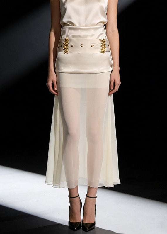 Engel Embroidered Mesh Maxi Skirt