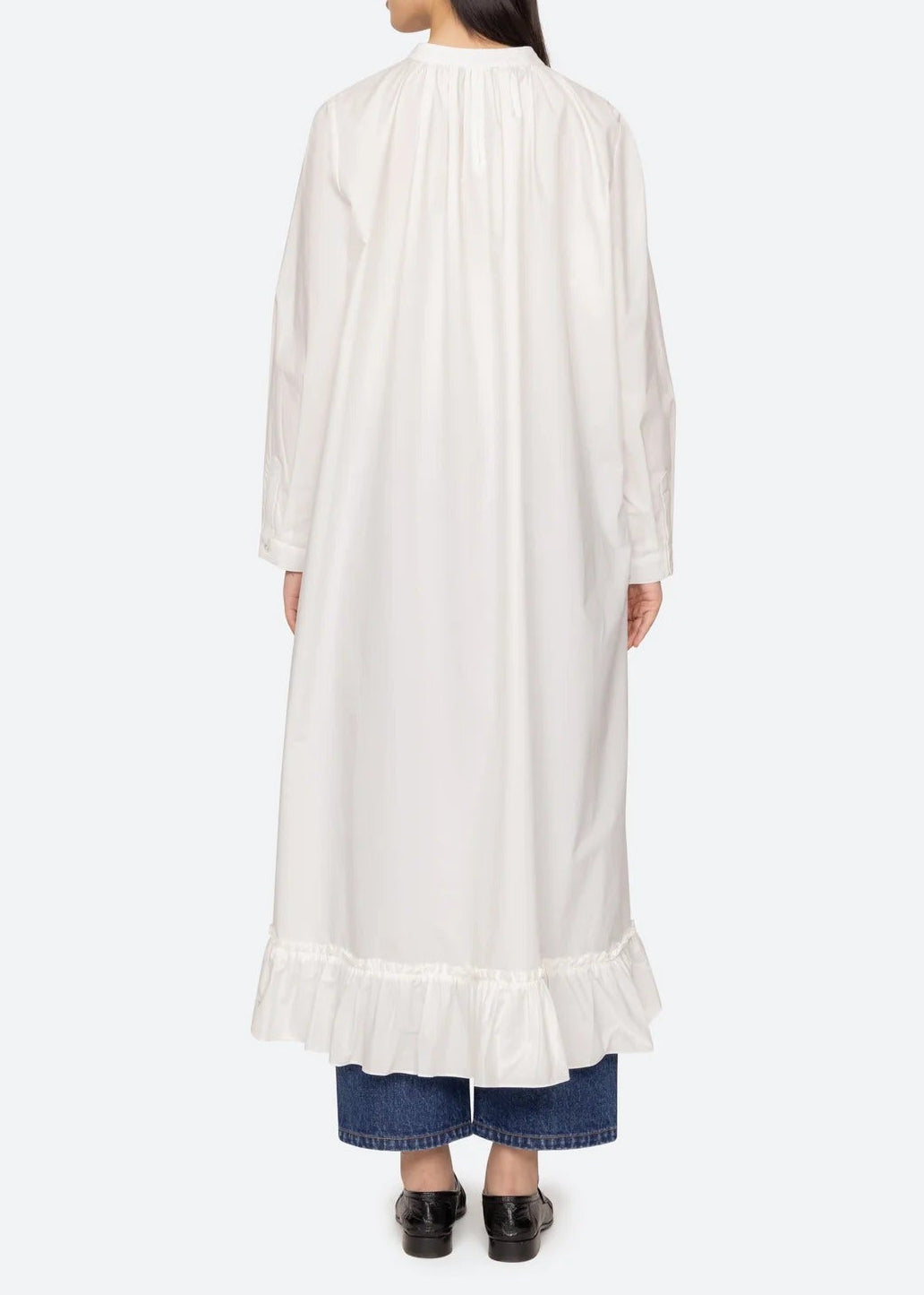 Eslam Ruffle High Low Shirt