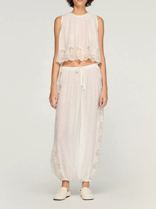 Hamnet Sleeveless Lace Pants Set