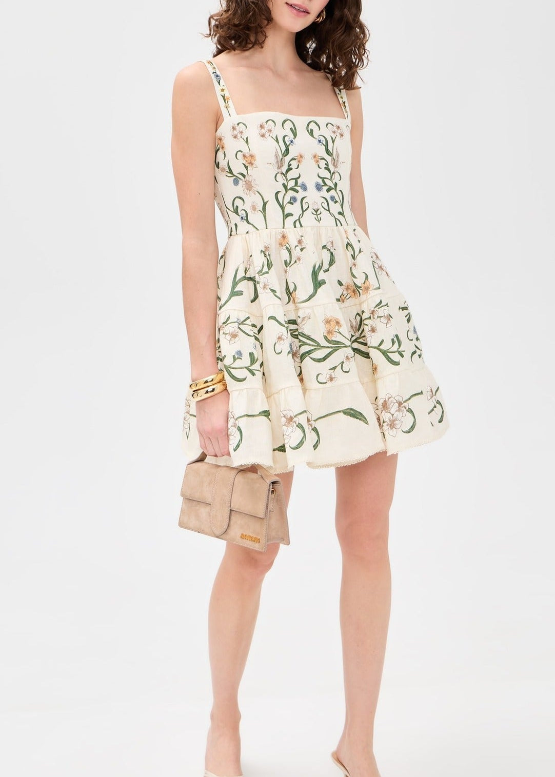 Kanan Spaghetti Print Mini Dress