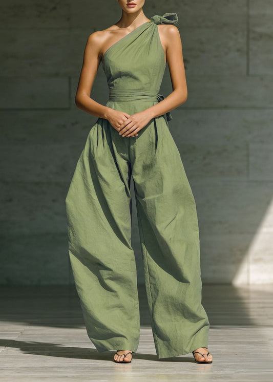 Herse One Shoulder Twist Baggy Jumpsuit
