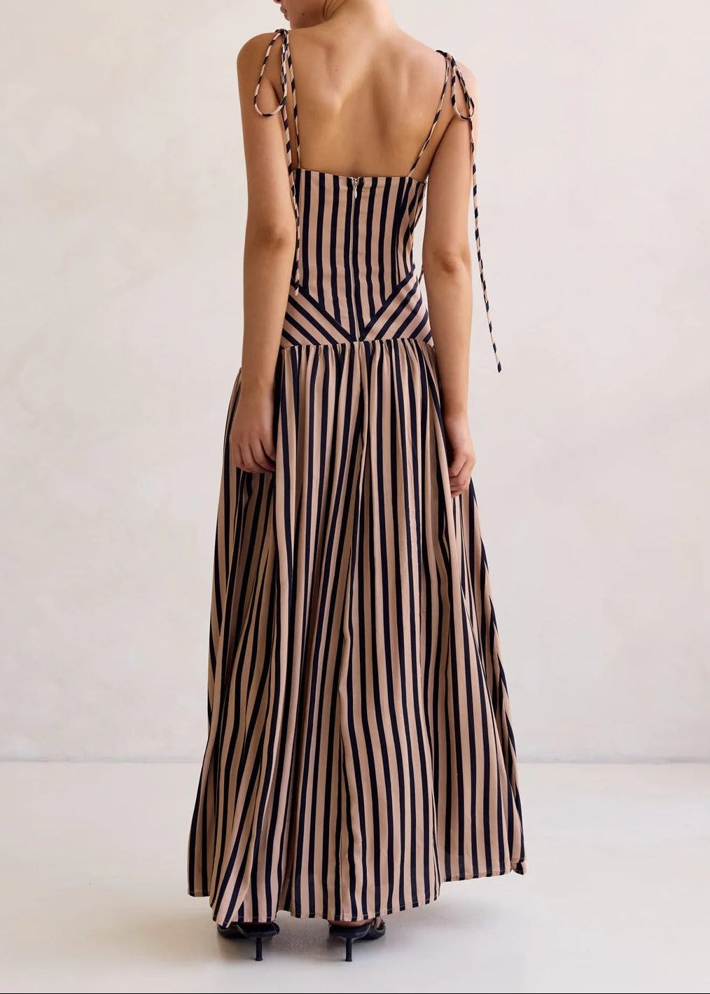 Filimena V Neck Stripe Maxi Dress