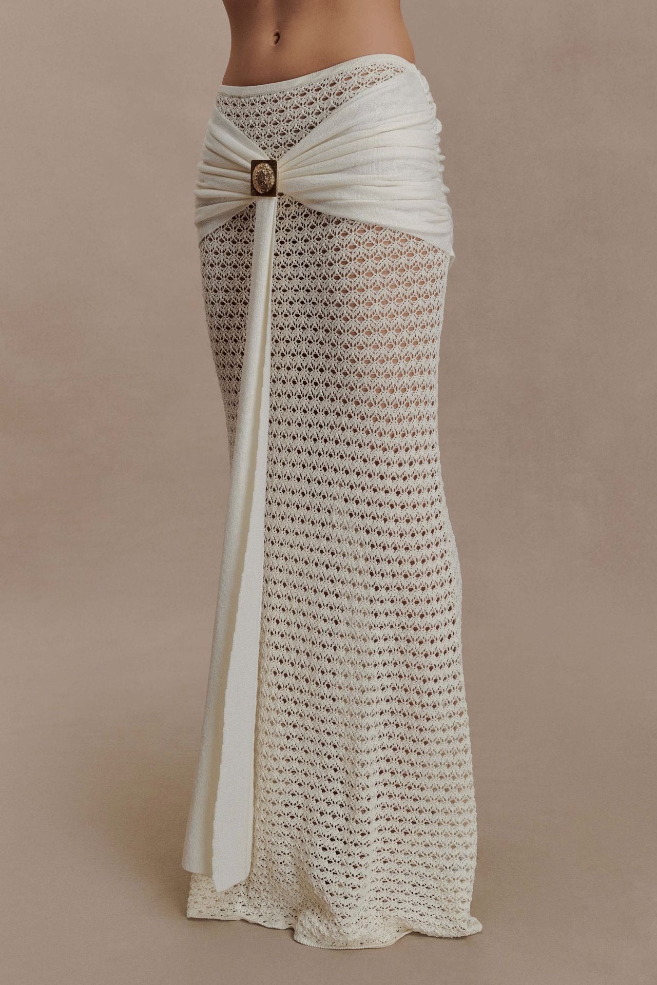 Henar Crop Cutout Skirt Set