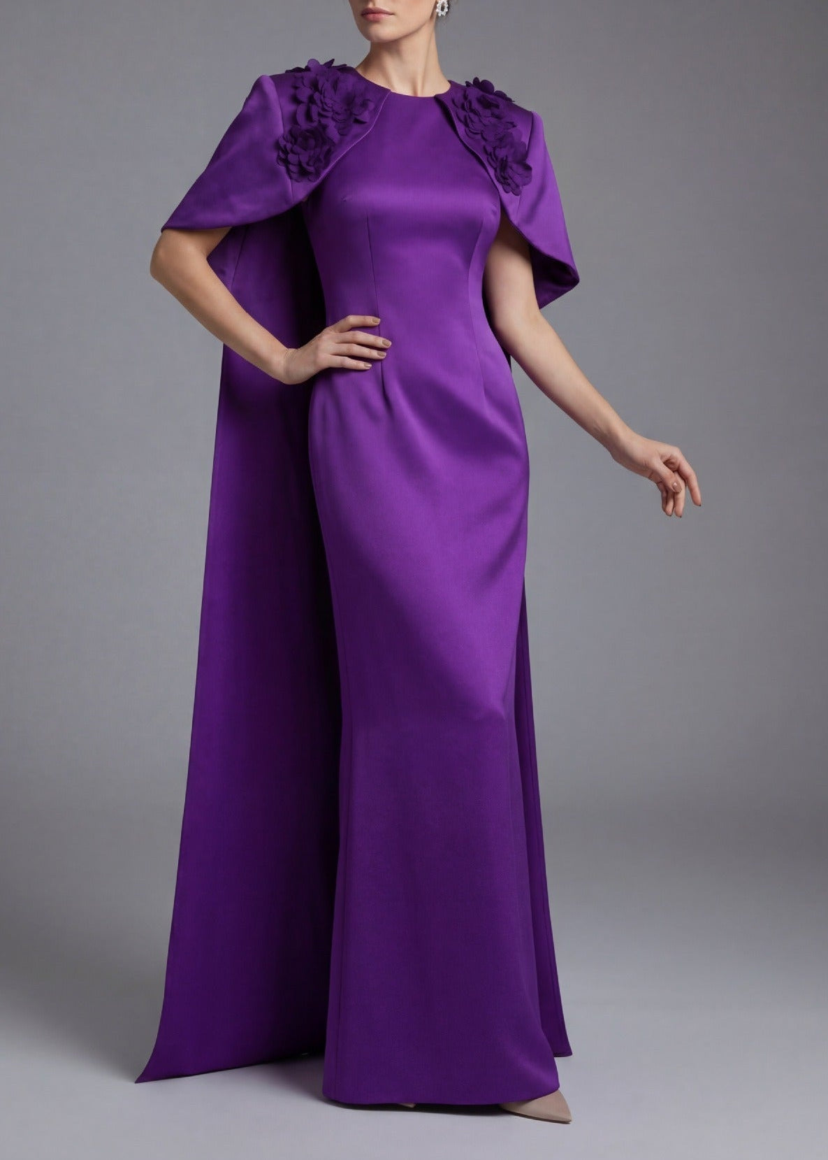 Fulco Flower Shawl Maxi Dress