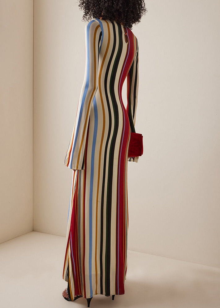Inigo Long Sleeve Stripe Maxi Dress