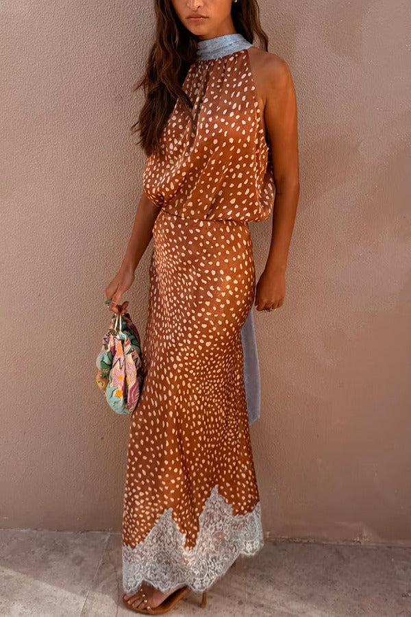 Fionnghuala Plunge Print Scarf Skirt Set