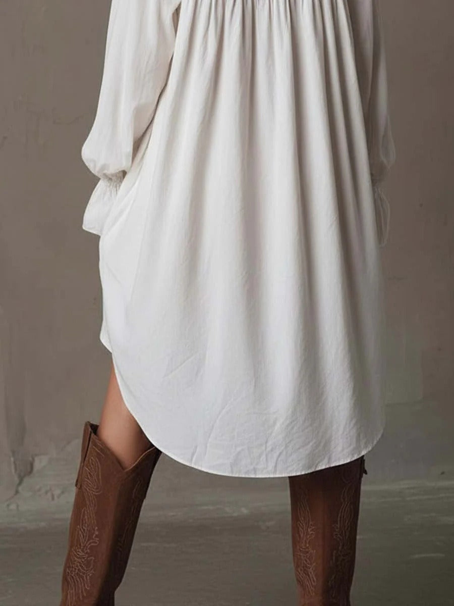 Frost Long Sleeve Shirt Mini Dress