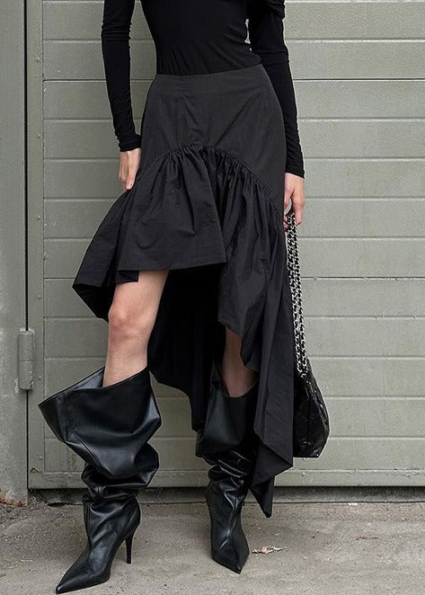 Ennio Ruffle High Low Skirt