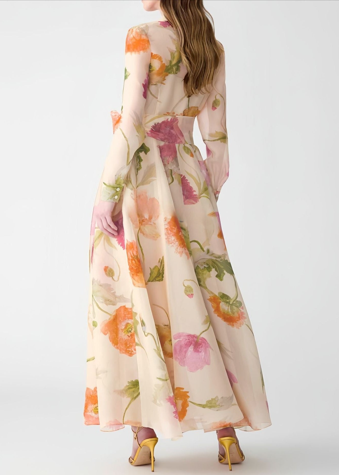 Henrijs Floral Tie Up Midi Dress