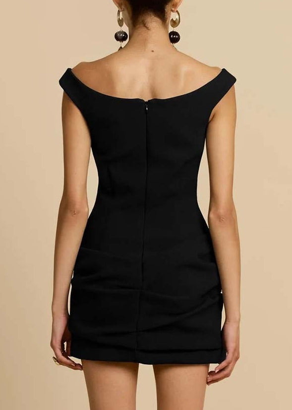 Hamisu Off Shoulder Ruch Mini Dress